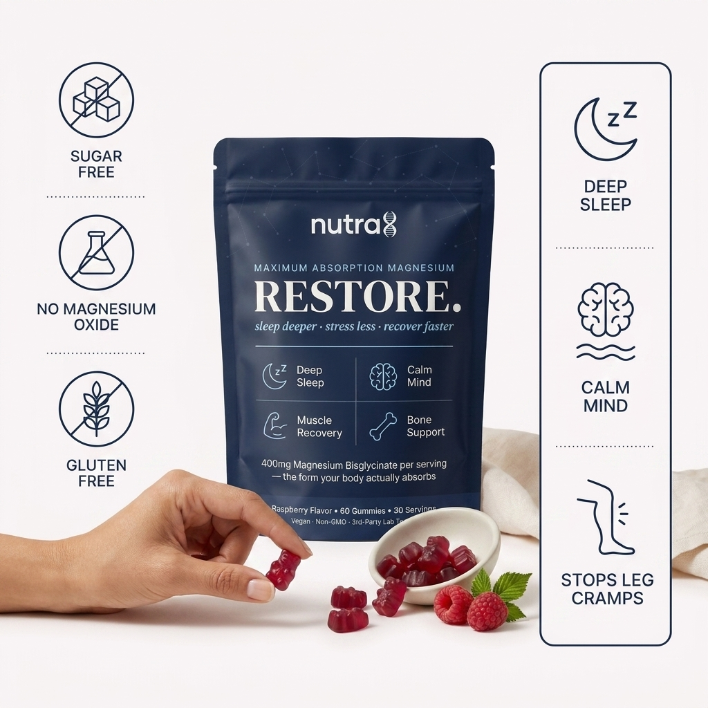 Nutra8 | Gomitas de magnesio RESTORE