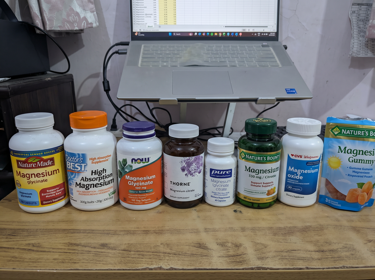 Magnesium supplements tested side by side